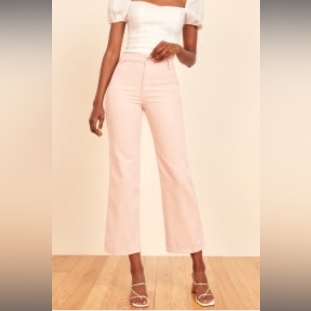 Reformation Marine Jeans in Dusty Rose